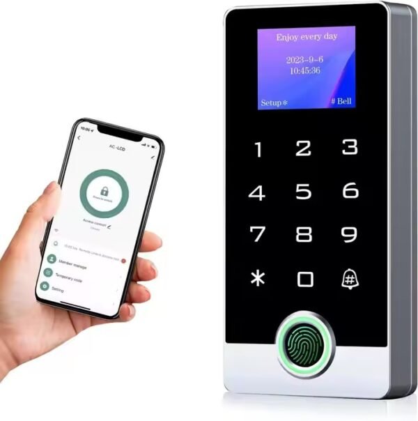TF3LED-W-Tuya Tuya App OLED Screen Waterproof Fingerprint+125Khz/ID Card+Touch Keypad - Image 2