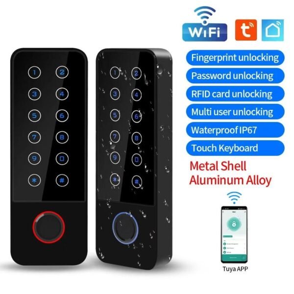 HF6EM-Tuya Stand Alone WIFI Tuya Waterproof Fingerprint+ID/125Khz Controller - Image 2