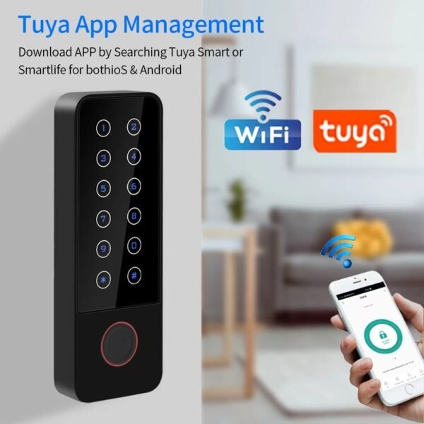 HF6EM-Tuya Stand Alone WIFI Tuya Waterproof Fingerprint+ID/125Khz Controller - Image 3